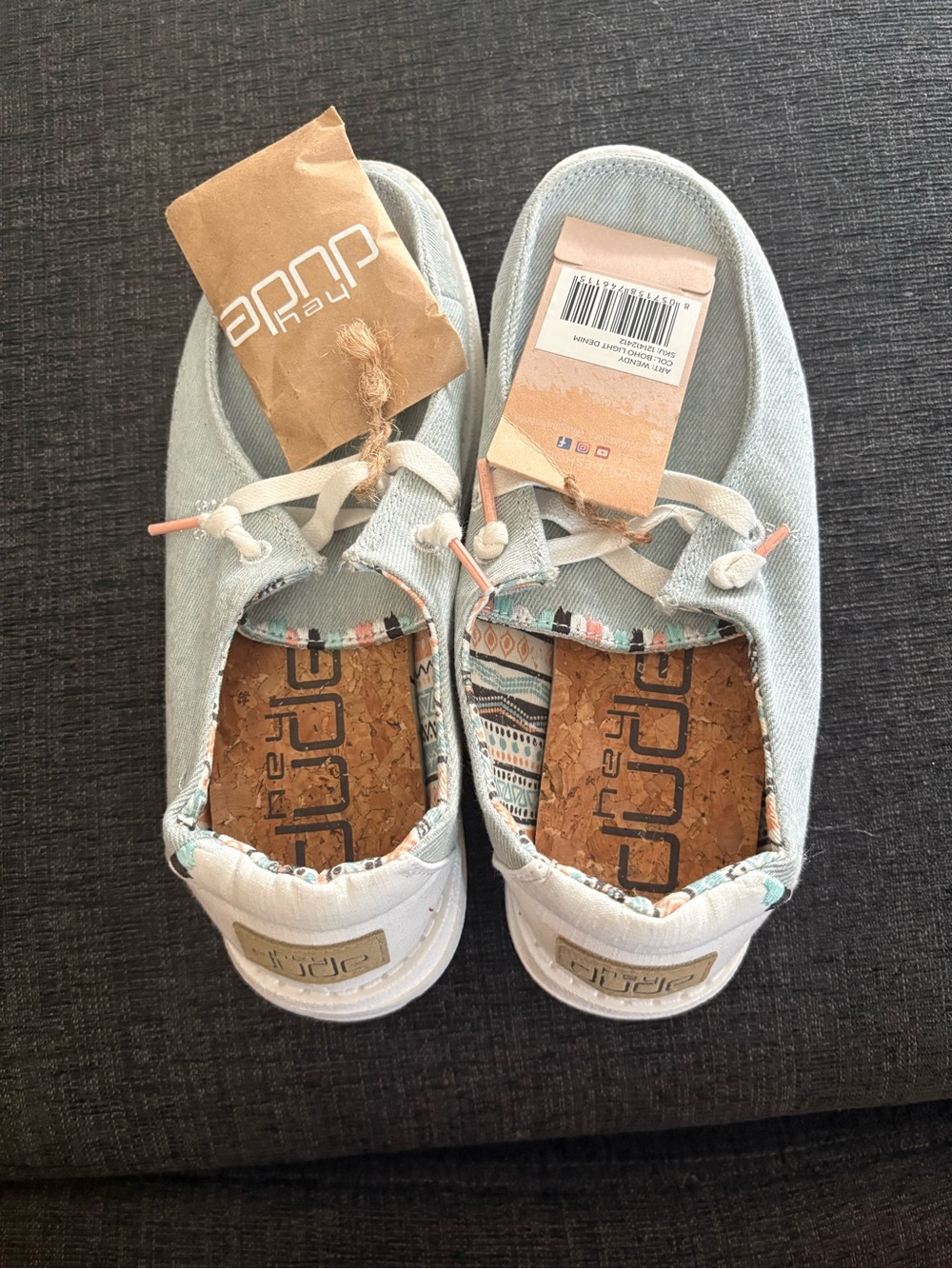 Hey Dude Wendy Slip-On Loafer in Boho Light Denim Women’s 5 - Picture 5 of 6